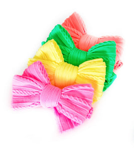 Daisy Bow-TGL Neons (Pink, Yellow, Green, Coral) Wholesale